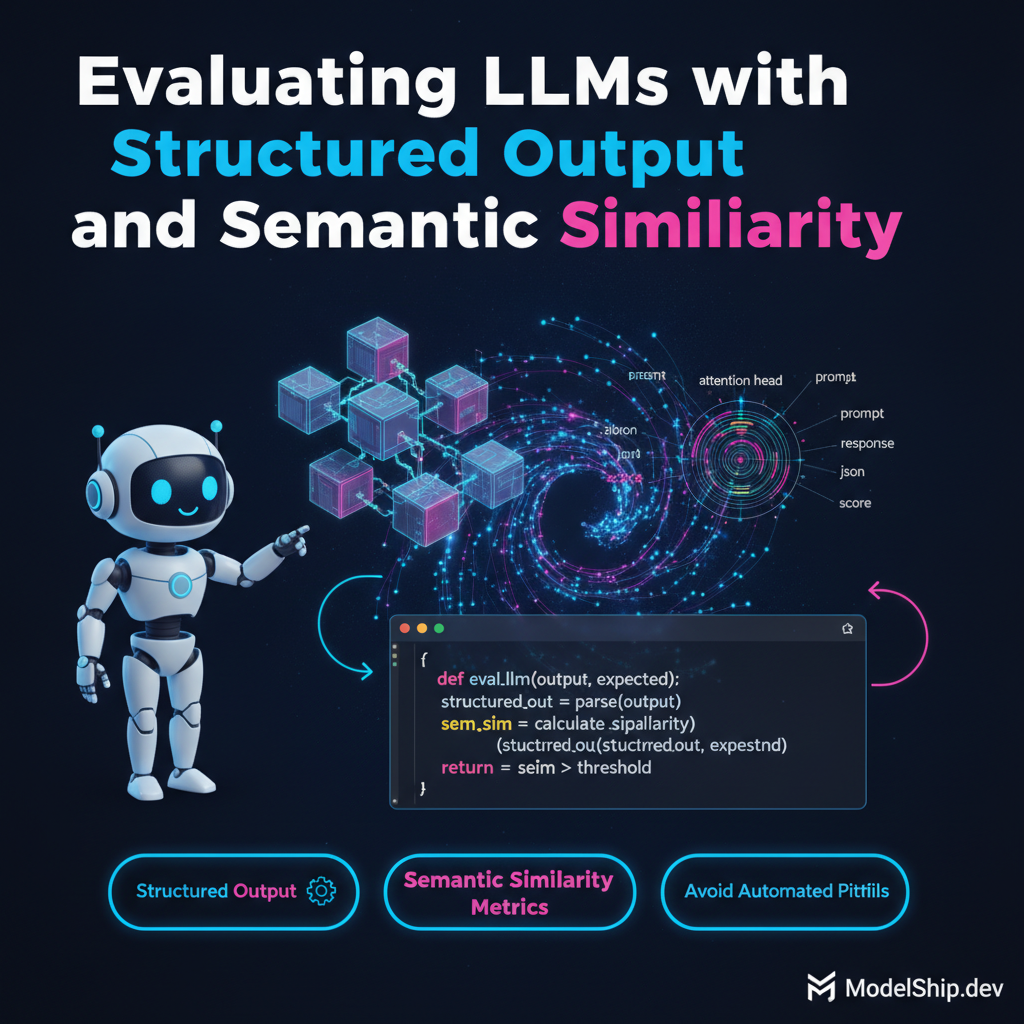 Evaluating LLMs with Structured Output and Semantic Similarity