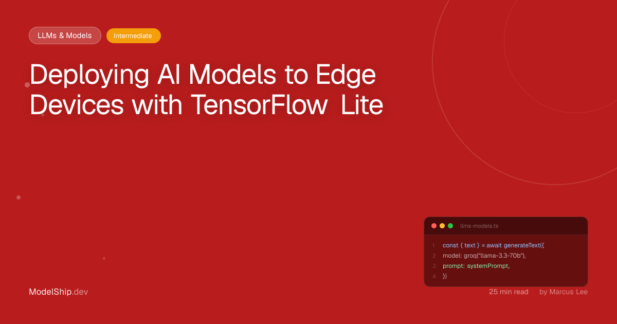 Deploying AI Models to Edge Devices with TensorFlow Lite